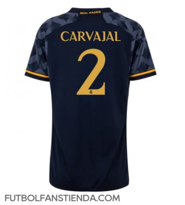 Real Madrid Daniel Carvajal #2 Segunda Equipación Mujer 2023-24 Manga Corta